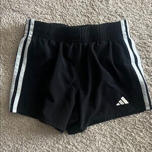 Adidas Black Shorts with White Accents